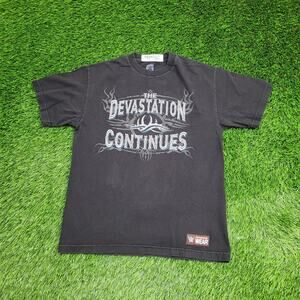 WWE Bill-Goldberg Shirt Medium 19x25 Black Wrestling TV-Show